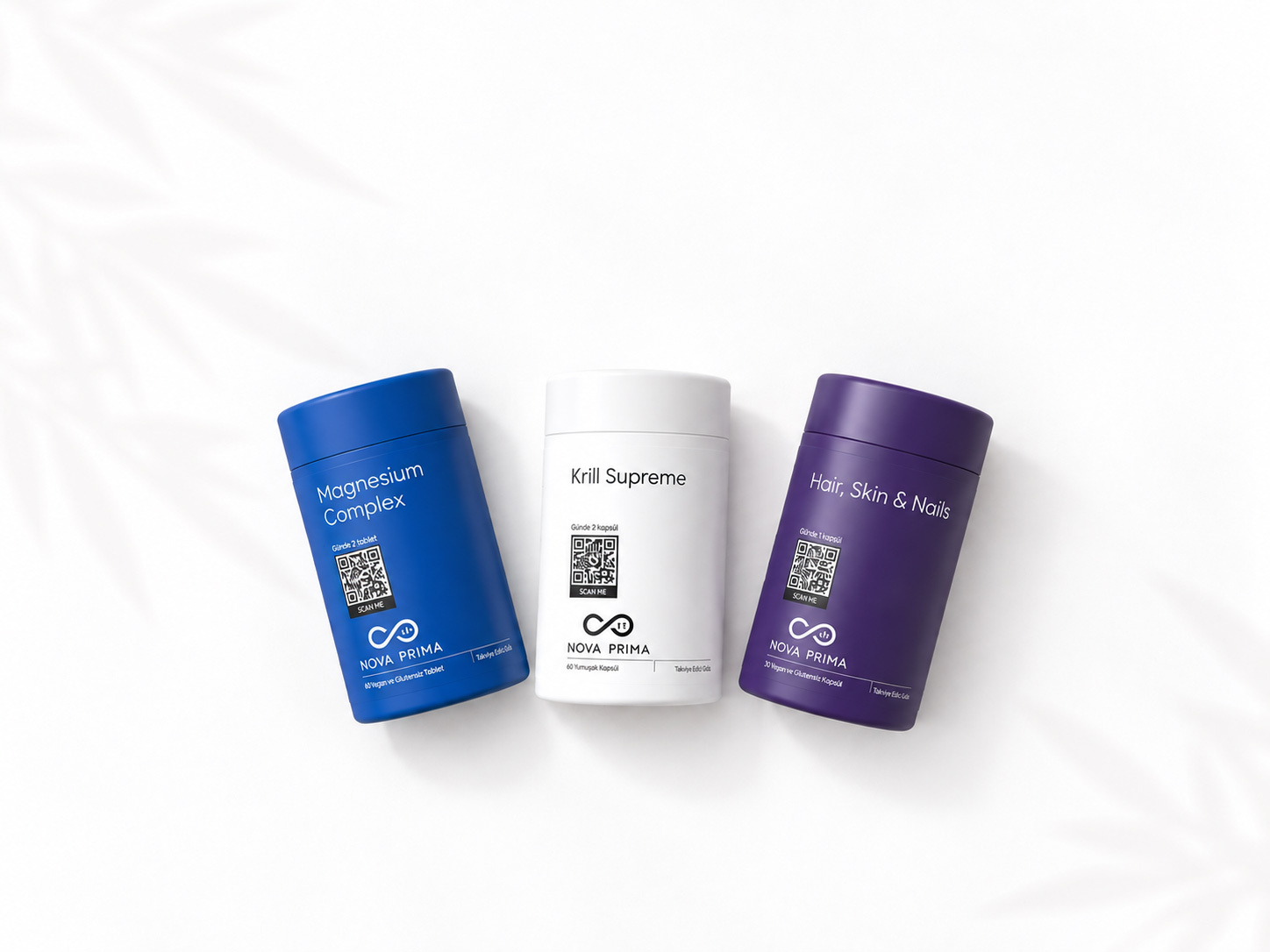 Nova Prima Magnesium Complex, Krill Supreme, and Hair Skin & Nails